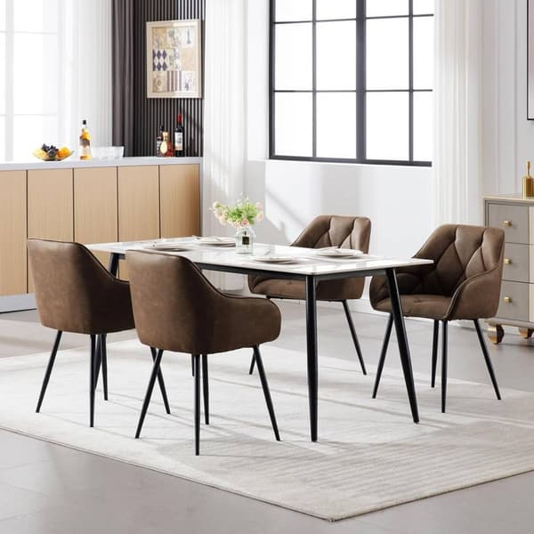 Rootz Matstol - Vintage stol i konstläder - Bekväm sits - Ergonomisk design - 56cm x 83,5cm x 53cm