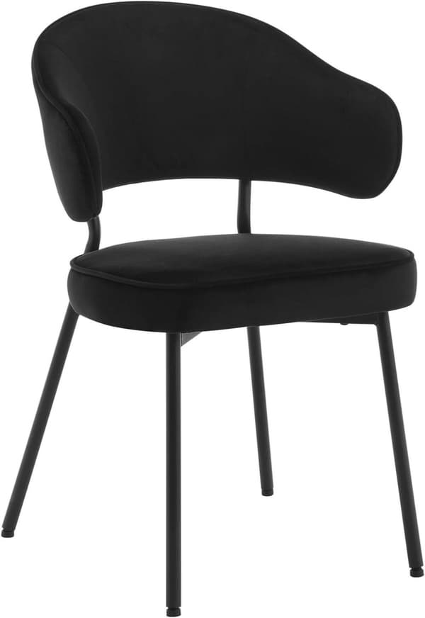 Rootz spisestuestol - Fløjlssæde - Metalstel - Ergonomisk design - 54 cm x 83,5 cm x 52 cm - Moderne stil - Komfortabel - Robust