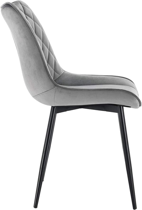Rootz spisestuestolesæt med 2 - Fløjlspolstret stol - Komfortabel køkkenstol - Modern Accent Stol - 85,5 cm x 46 cm x 40,5 cm