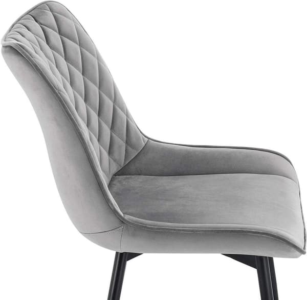 Rootz spisestuestolesæt med 2 - Fløjlspolstret stol - Komfortabel køkkenstol - Modern Accent Stol - 85,5 cm x 46 cm x 40,5 cm