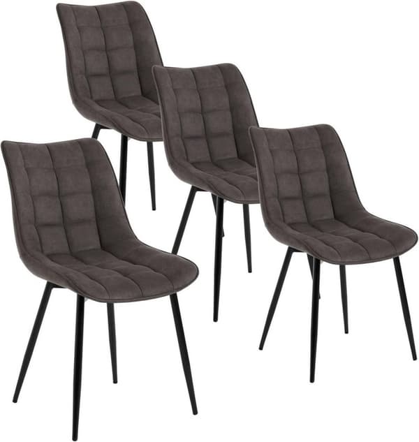 Rootz-ruokailutuolisarja 2 kpl - Keittiötuolit - Pehmustetut istuimet - Ergonominen muotoilu - 85,5 cm x 46,5 cm x 38,5 cm