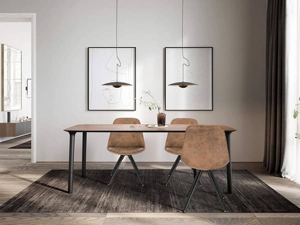 Rootz-ruokailutuolisarja - Massiivipuiset jalat - Pehmustetut tuolit - Mukavuus ja vakaus - Kokonaiskorkeus 85 cm - Istuimen mitat 44 x 44,5 cm