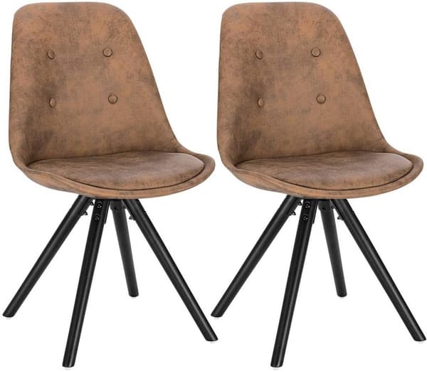 Rootz-ruokailutuolisarja - Massiivipuiset jalat - Pehmustetut tuolit - Mukavuus ja vakaus - Kokonaiskorkeus 85 cm - Istuimen mitat 44 x 44,5 cm