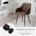 Miniatyrbild 8 av 9: Rootz matstolsset med 6 - Vintage stolar i konstläder - Bekväma sittplatser - Robusta metallben - Ergonomisk design - 56 cm x 83,5 cm x 53 cm