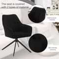 Miniatyrbillede 5 af 9: Rootz spisestuestolesæt - Drejestol - Polstret lænestol - Ergonomisk design - 58cm x 86cm x 63,5cm - Mørkegrå - Sort - 150 kg Kapacitet