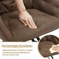 Miniatyrbild 6 av 9: Rootz Dining Chair Swivel - Köksstol - Roterbar stoppad stol - konstläder - 57,5 ​​cm x 82,5 cm x 53 cm