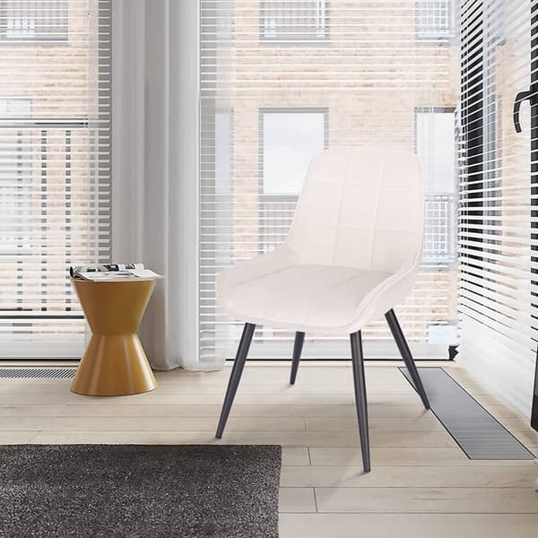 Rootz spisestuestolesæt - Køkkenstol - Polstrede stole - Ergonomisk design - 81,5 cm x 38 cm x 47 cm - Fløjl - Metalben