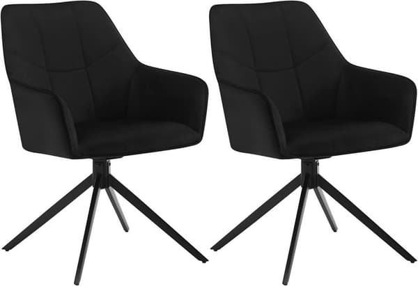 Rootz ruokapöydän tuolisarja - Moderni tuoli - Kääntötuoli - Samettipehmustettu - Ergonominen muotoilu - 58cm x 86cm x 63,5cm
