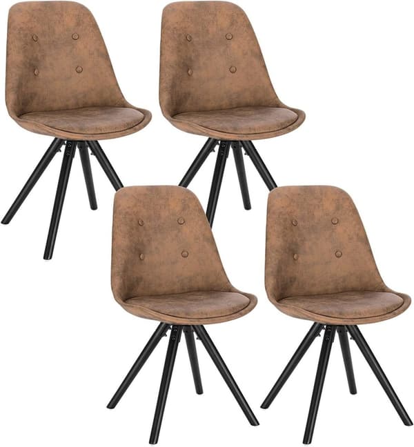 Rootz matstolsset - Stoppad stol - Ben i massivt trä - Ergonomiskt ryggstöd - Golvskydd - 39D x 43W x 83H cm