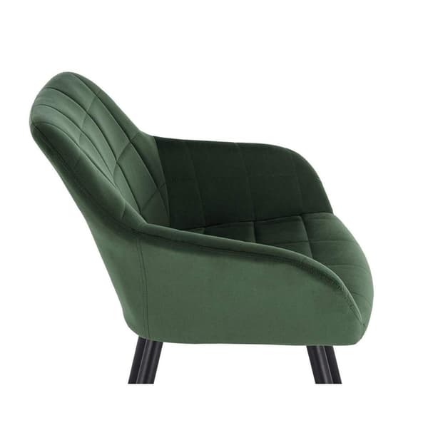 Rootz Velvet spisestuestol - Køkkenstol - Polstret stol - Højdensitetsskum - Stabile metalben - 49cm x 43cm x 81cm