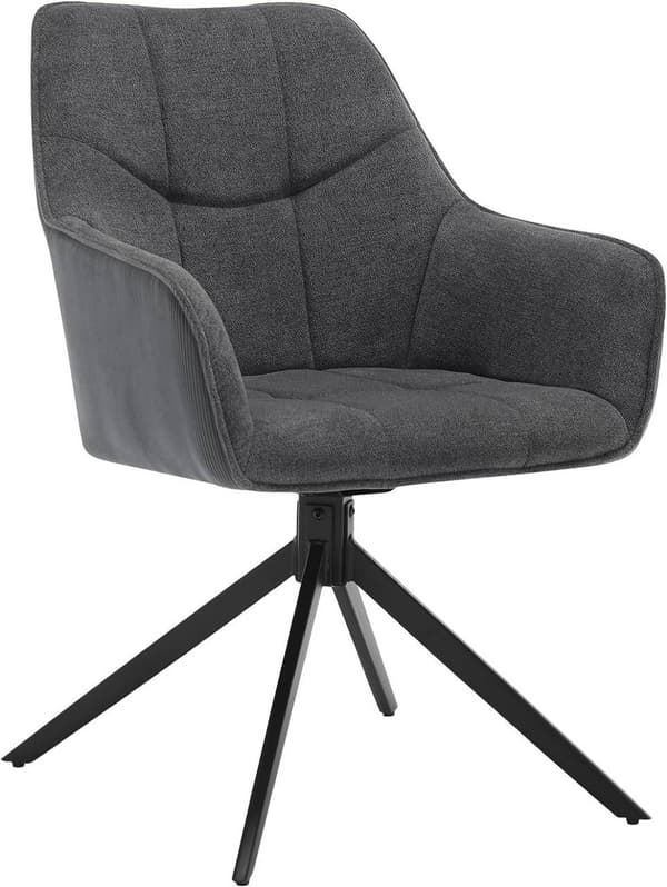 Rootz Swivel Dining Chair - Vadderad stol - Ergonomisk sits - 360° vridbar - Mångsidig användning - 58cm x 86cm x 63,5cm
