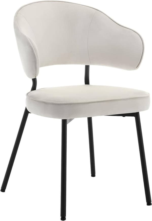 Rootz Velvet -ruokailutuoli - Keittiötuoli - Mukavat istuimet - Tukeva metallirunko - Ergonominen muotoilu - 54 cm x 83,5 cm x 52 cm