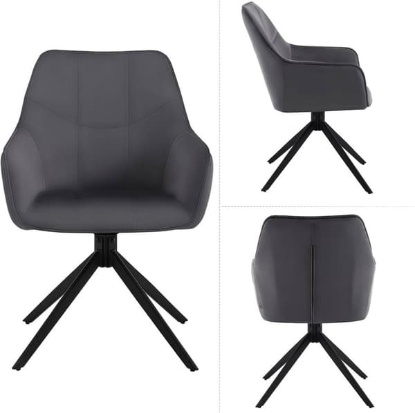 Rootz kääntyvät ruokapöydän tuolit - Pehmustetut samettituolit - 360° kääntyvät - Ergonominen muotoilu - 58cm x 86cm x 63,5cm - 6 kpl