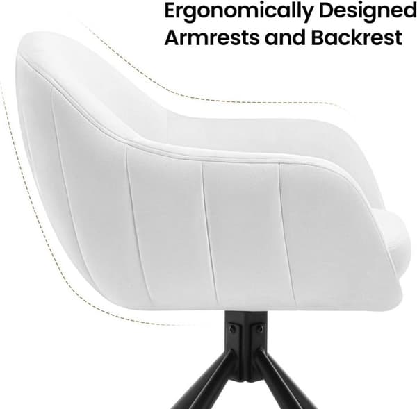 Rootz drejeligt spisebordsstolesæt - Fløjlsstol - Rullefrit design - Blød skumpolstring - Robuste metalben - Ergonomisk - 57x79x62cm
