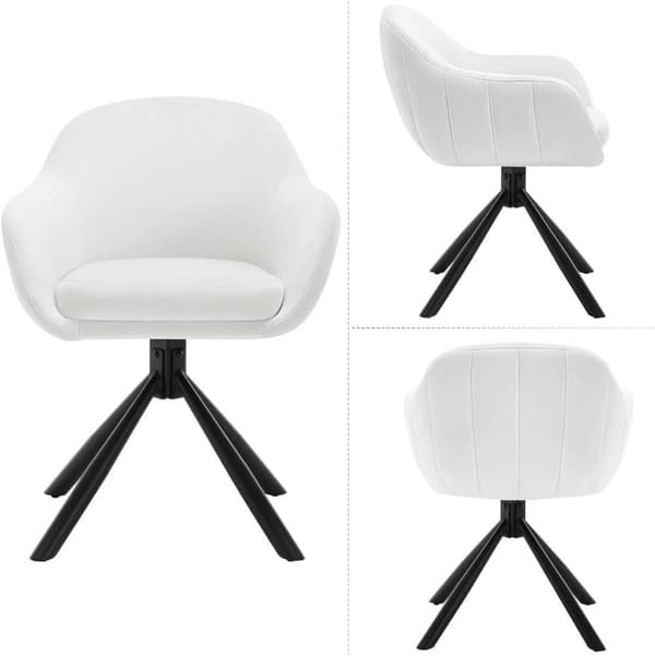 Rootz drejelige spisestuestole - Fløjlspolstrede stole - 360° rotation - Højkvalitets skumpolstring - 57 cm x 79 cm x 62 cm