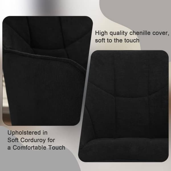 Rootz kääntyvät ruokapöydän tuolit, 2 kpl - Pehmustettu tuoli - Mukava nojatuoli - Ergonominen muotoilu - 58 cm x 86 cm x 63,5 cm