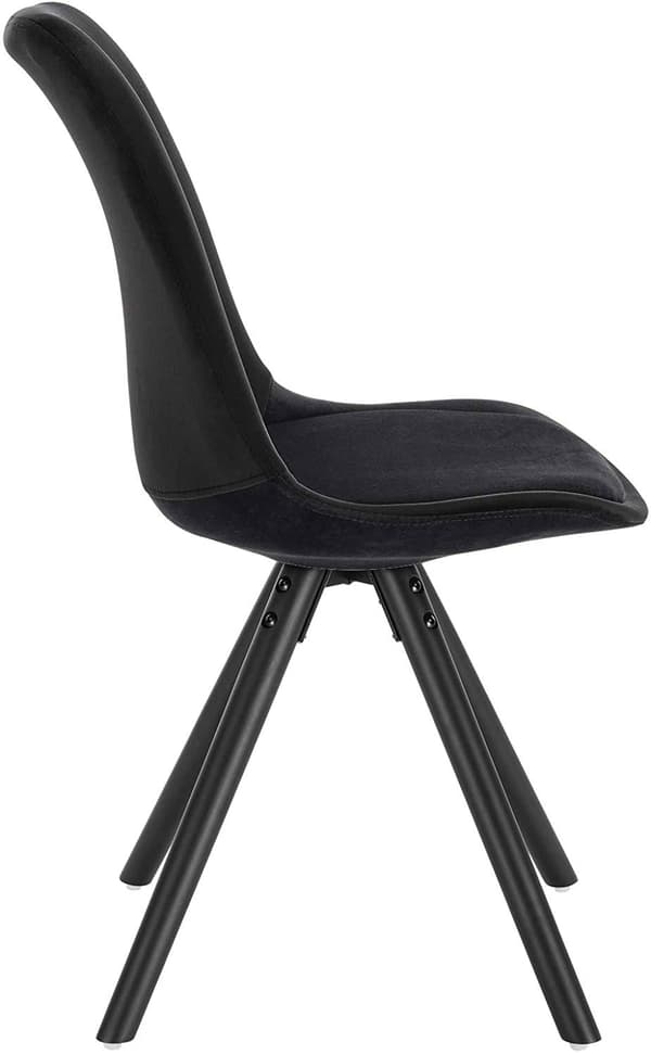 Rootz polstret spisestuestol - Skandinavisk stol - Fløjlsstol - Massivt træben - Ergonomisk design - 83cm x 41cm x 43cm