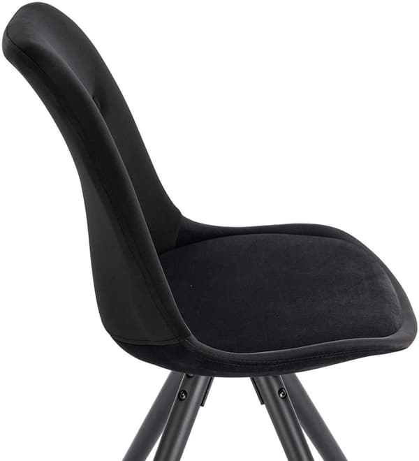 Rootz polstret spisestuestol - Skandinavisk stol - Fløjlsstol - Massivt træben - Ergonomisk design - 83cm x 41cm x 43cm