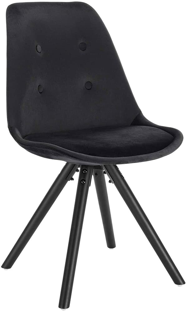 Rootz polstret spisestuestol - Skandinavisk stol - Fløjlsstol - Massivt træben - Ergonomisk design - 83cm x 41cm x 43cm