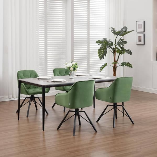 Rootz Velvet kääntyvä ruokapöydän tuoli - Keittiön tuoli - Moderni tuoli - Ergonominen muotoilu - 57,5 ​​cm x 82,5 cm x 53 cm