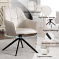 Miniatyrbild 5 av 9: Rootz Velvet Dining Chair - Snurrstol - Vadderad stol - Ergonomisk design - 58cm x 86cm x 63,5cm