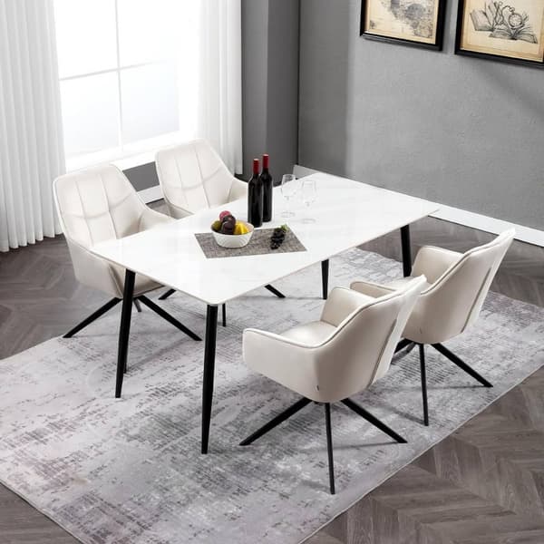 Rootz Velvet Dining Chair - Snurrstol - Vadderad stol - Ergonomisk design - 58cm x 86cm x 63,5cm