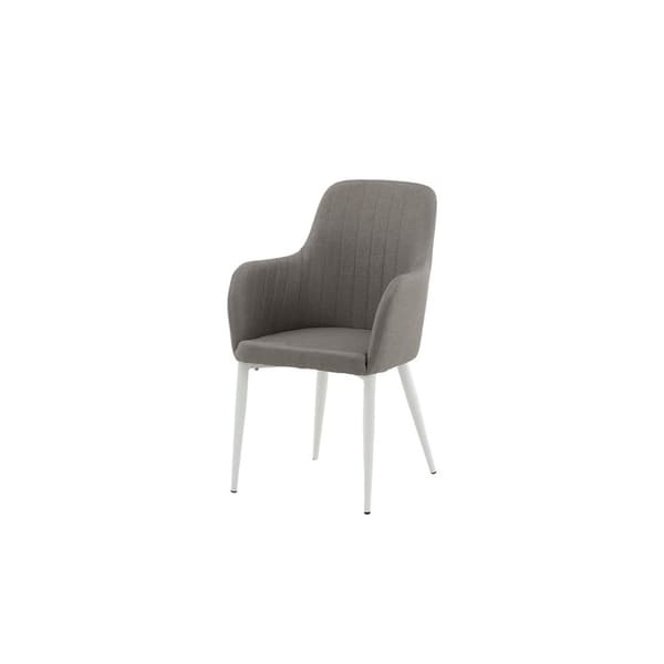 2 x  Comfort spisestuestol med armlæn grå.