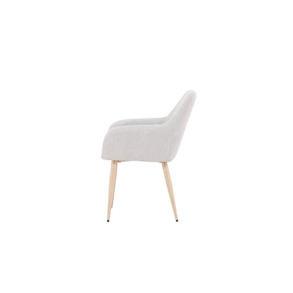 2 x  Comfort spisestuestol med armlæn lysegrå.