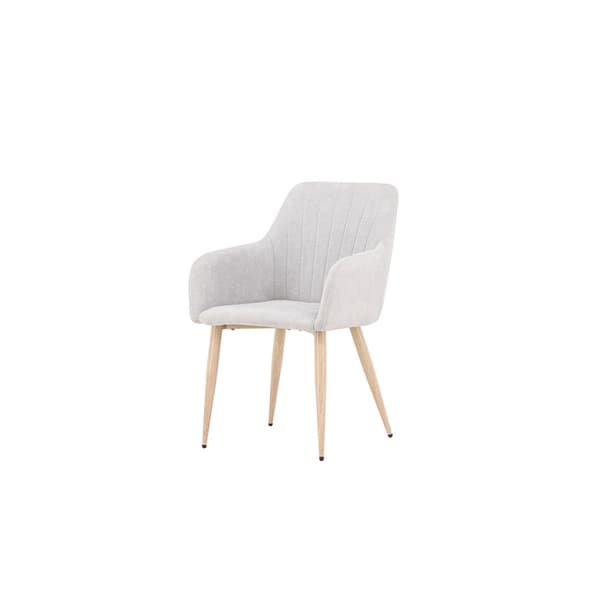 2 x  Comfort spisestuestol med armlæn lysegrå.