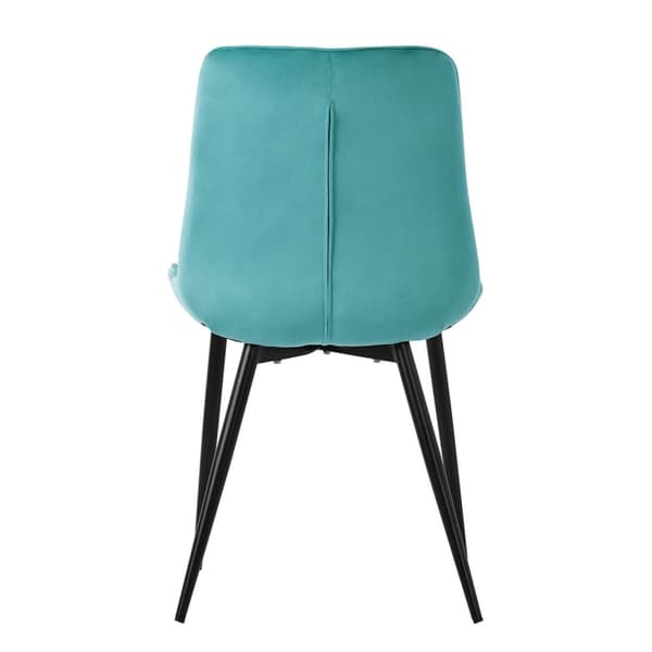 ML-Design ruokasalin tuolit 2 kpl, petroli, samettiistuin mustilla metallijaloilla, keittiön tuolit selkänojalla, olohuoneen tuolit, pehmustetut