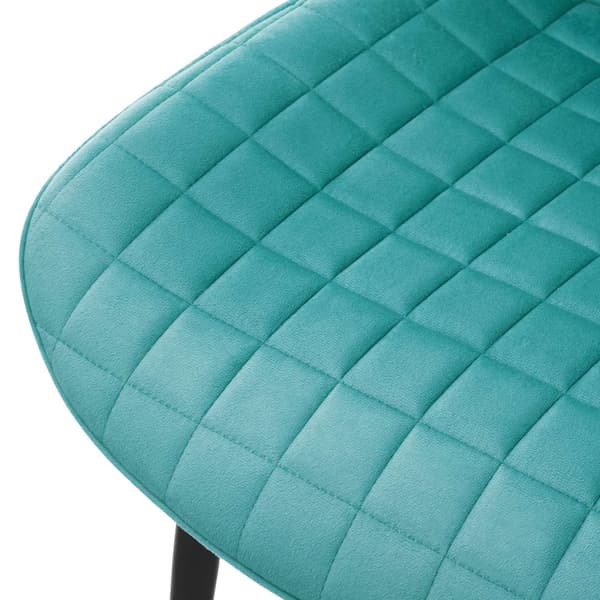 ML-Design ruokasalin tuolit 2 kpl, petroli, samettiistuin mustilla metallijaloilla, keittiön tuolit selkänojalla, olohuoneen tuolit, pehmustetut