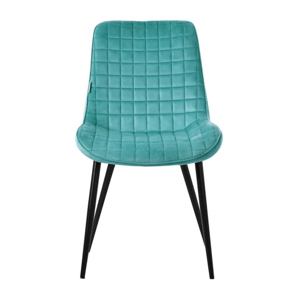 ML-Design ruokasalin tuolit 2 kpl, petroli, samettiistuin mustilla metallijaloilla, keittiön tuolit selkänojalla, olohuoneen tuolit, pehmustetut