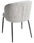 Miniatyrbilde 7 av 10: Sett med 2 Spisestoler Hvitt Stofftrekk Polstret Sete Slanke Metallben