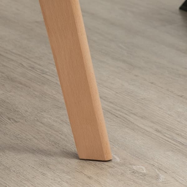 Rootz spisestuestolesæt - Polstret stol - Fløjlsstof - Gummitræben - Elegant design - 54cm x 57cm x 80cm
