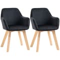 Miniatyrbillede 10 af 10: Rootz spisestuestolesæt - Polstret stol - Fløjlsstof - Gummitræben - Elegant design - 54cm x 57cm x 80cm