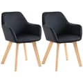 Miniatyrbillede 1 af 10: Rootz spisestuestolesæt - Polstret stol - Fløjlsstof - Gummitræben - Elegant design - 54cm x 57cm x 80cm