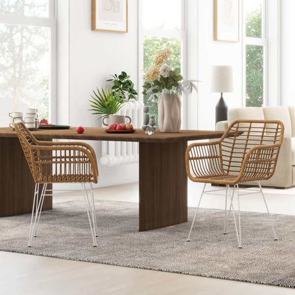 Rootz Rattan Spisestuestole - Køkkenstole - Fletmøbler - Komfortable siddepladser - 56cm x 60cm x 79cm