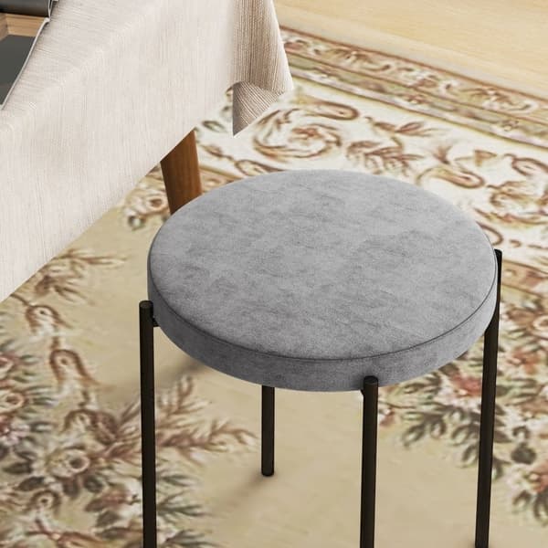 Rootz Velvet spisestuestole Sæt med 4 - Stabelbare køkkenskamler - Polstrede møbler - Elegant design - Pladsbesparende - 41,5 cm x 41,5 cm x 46 cm