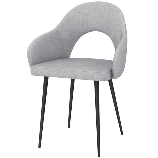 Rootz polstret spisestuestol - minimalistisk stil - grå og sort - pletafvisende - 56 cm x 58,5 cm x 84,5 cm