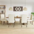 Miniatyrbild 1 av 2: Matstolar 6 st beige linnedesign tyg