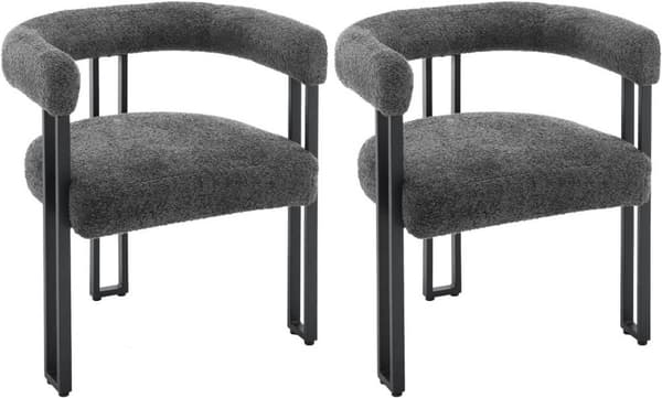 Rootz-ruokailutuoli - Keittiötuoli - Moderni muotoilu - Chenille-päällinen - Ergonominen tuki - 61,5 cm x 72 cm x 51,5 cm