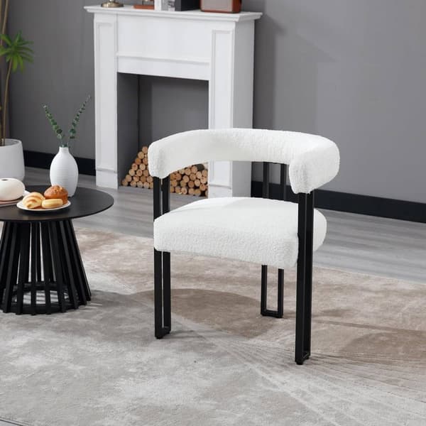 Rootz-ruokailutuoli - Keittiön tuoli - Metallinen jalkatuoli - Chenille-kangas - 61,5 cm x 72 cm x 51,5 cm - Ergonominen muotoilu - Säädettävät jalkat