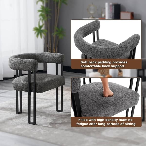 Rootz-ruokailutuoli - Keittiön tuoli - Moderni tuoli - Chenille-kangas - Tukevat metallijalat - 61,5 cm x 72 cm x 51,5 cm