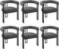 Pikkukuva 1 / 9: Rootz-ruokailutuoli - Keittiön tuoli - Moderni tuoli - Chenille-kangas - Tukevat metallijalat - 61,5 cm x 72 cm x 51,5 cm