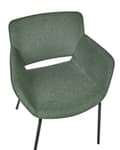 Miniatyrbilde 7 av 10: Sett med 2 Spisestoler Grønn Polyester Polstring Metallben Elegante Spisestuemøbler