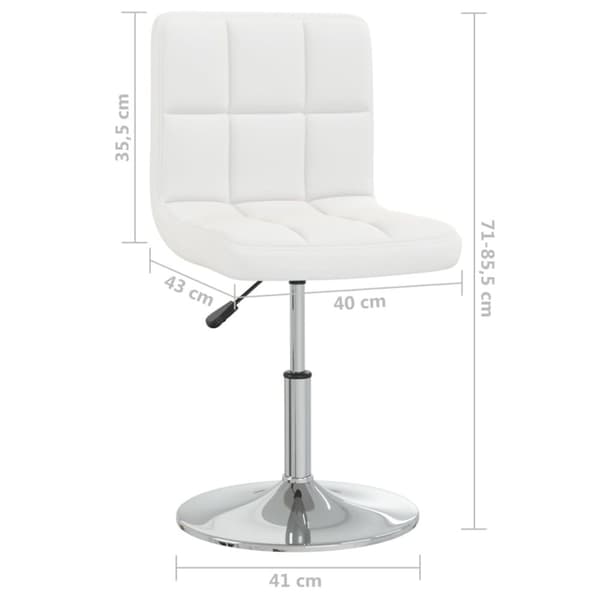 Pöytätuolit 6 kpl White Faux Leather