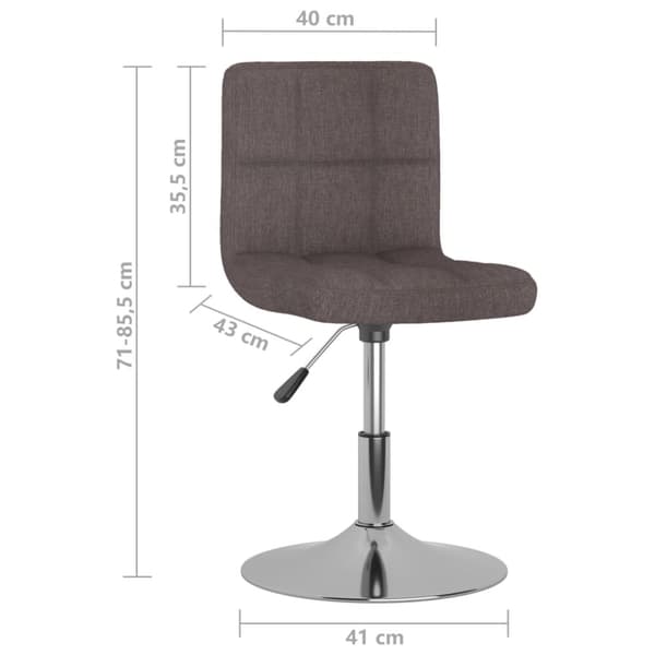 Kääntyvät ruokapöydän tuolit, 4 kpl, Taupe, Kangasverhoilu