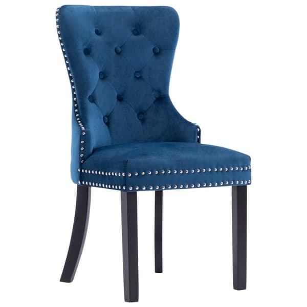 spisebordsstole 4 stk. velour blå