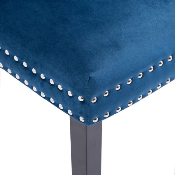 spisebordsstole 4 stk. velour blå