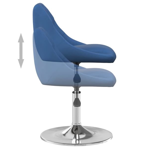 kääntyvät ruokapöydän tuolit 2 kpl Blue Velvet